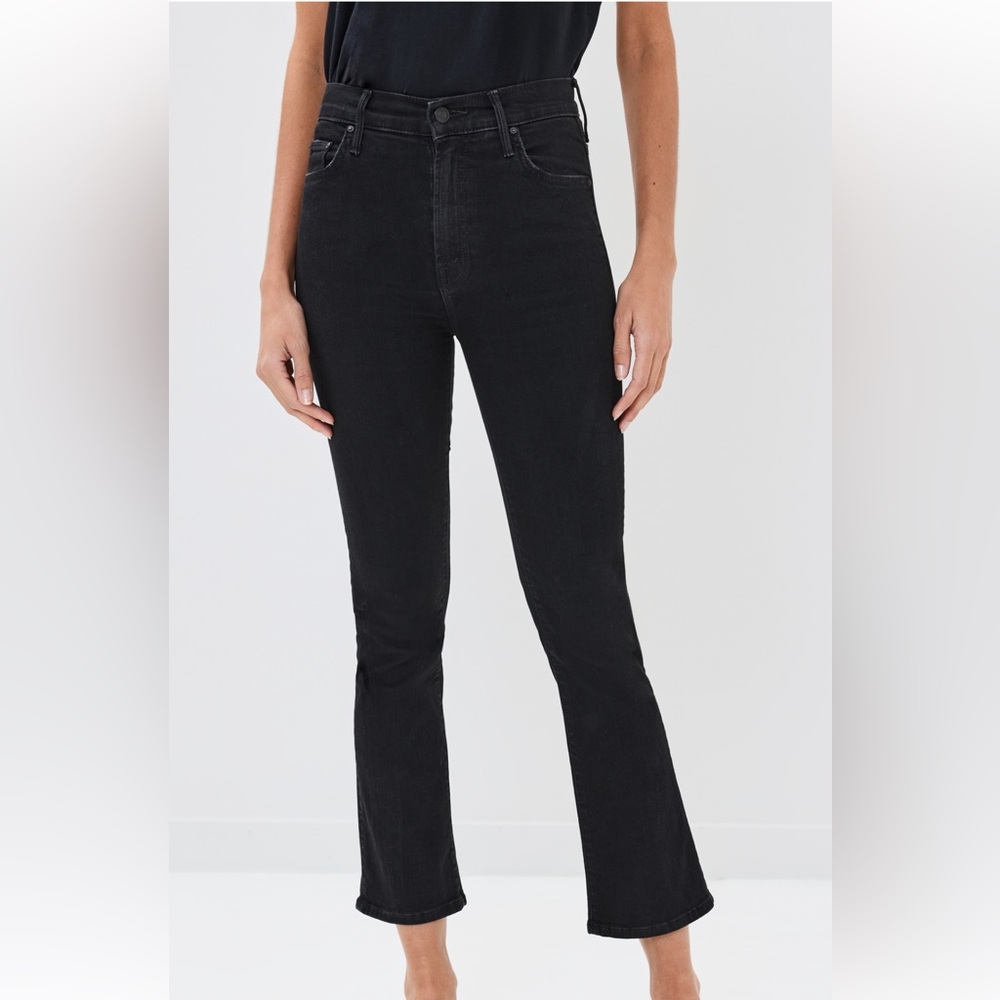 Mother Insider Crop High Rise Jeans in Not Guilty (washed black) Size 26